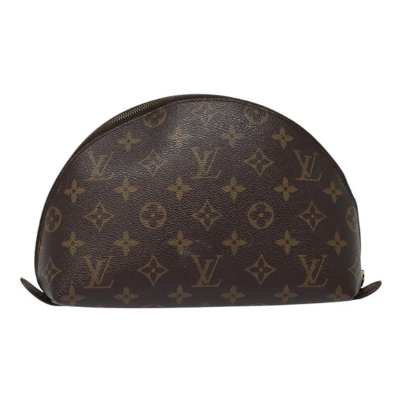 LOUIS VUITTON Monogram Trousse Demi Ronde Cosmetic Pouch M47520 LV Auth 90331 - Picture 2 of 16